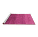 Sideview of Machine Washable Abstract Pink Modern Rug, wshabs4289pnk