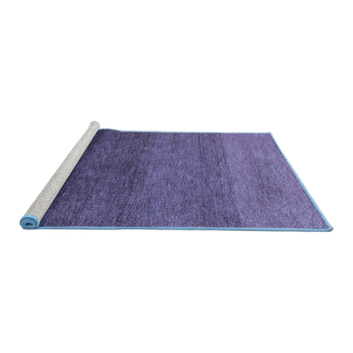 Sideview of Machine Washable Abstract Blue Modern Rug, wshabs4289blu