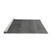 Sideview of Machine Washable Abstract Gray Modern Rug, wshabs4289gry