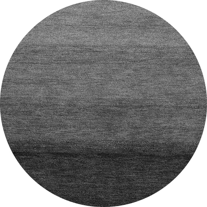Round Machine Washable Abstract Gray Modern Rug, wshabs4289gry