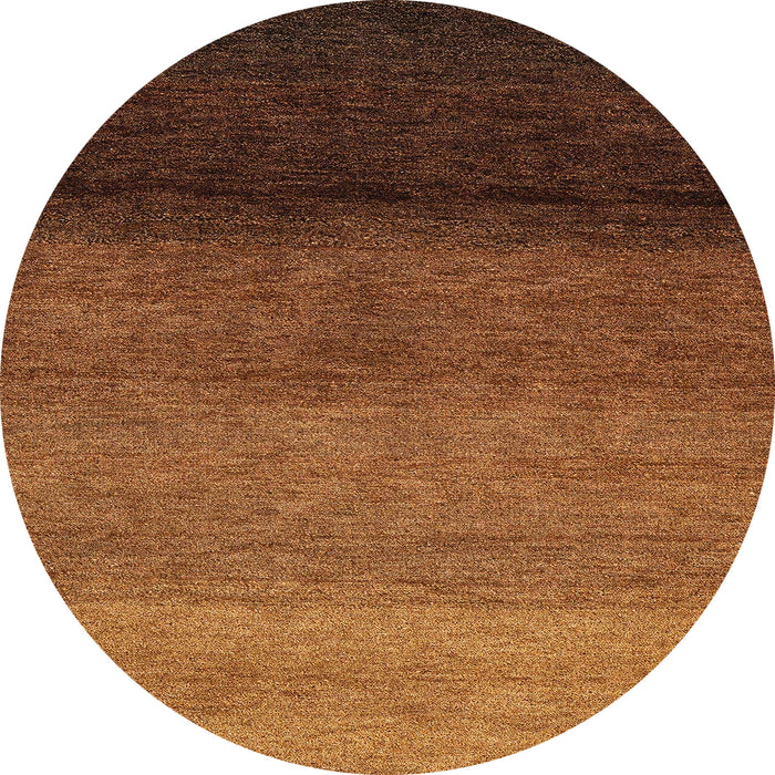 Round Abstract Saffron Red Modern Rug, abs4289