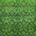 Square Machine Washable Abstract Green Modern Area Rugs, wshabs428grn