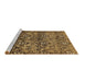 Sideview of Machine Washable Abstract Brown Modern Rug, wshabs428brn