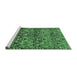 Sideview of Machine Washable Abstract Emerald Green Modern Area Rugs, wshabs428emgrn