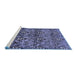 Sideview of Machine Washable Abstract Blue Modern Rug, wshabs428blu