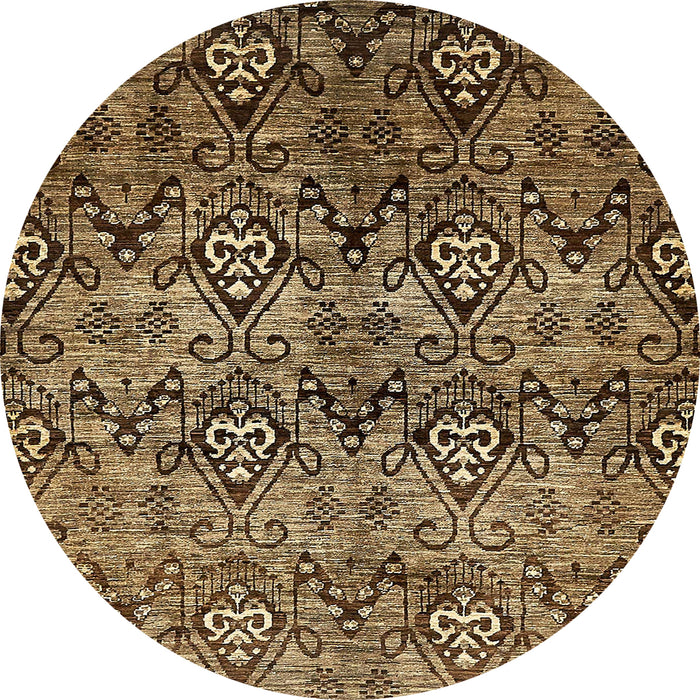 Round Machine Washable Abstract Night Red Rug, wshabs428