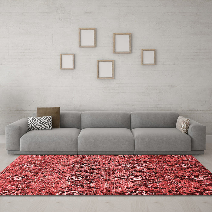 Modern Red Washable Rugs