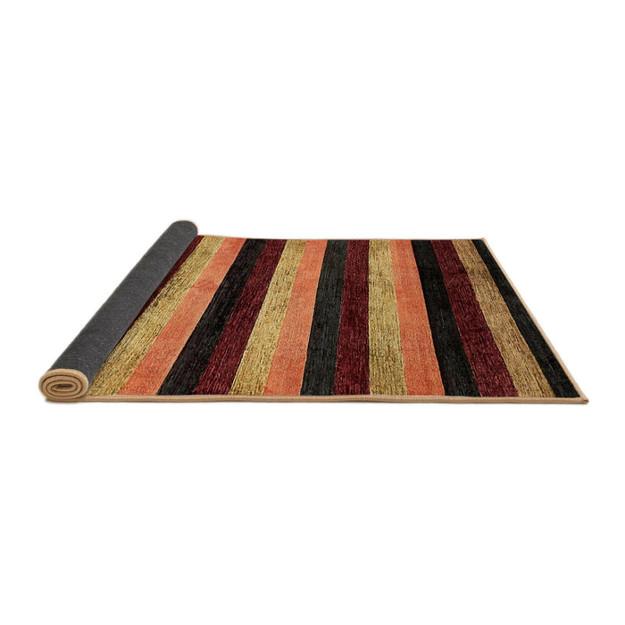 Sideview of Abstract Red Modern Rug, abs429