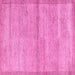 Square Machine Washable Abstract Pink Modern Rug, wshabs4290pnk