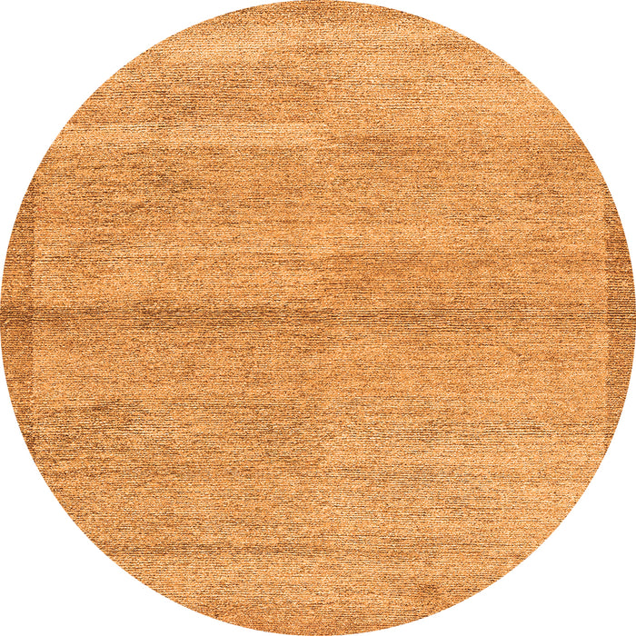 Round Abstract Orange Modern Rug, abs4290org