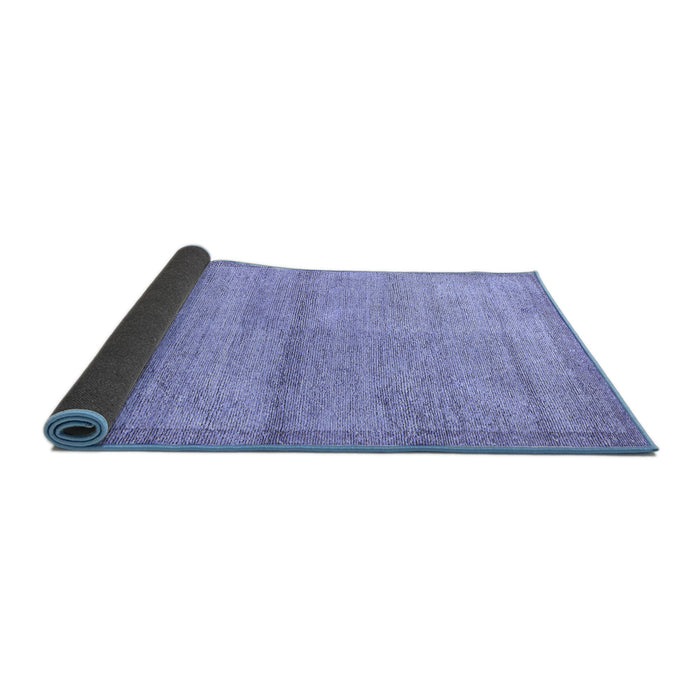Sideview of Abstract Blue Modern Rug, abs4290blu
