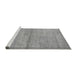 Sideview of Machine Washable Abstract Gray Modern Rug, wshabs4290gry