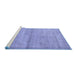 Sideview of Machine Washable Abstract Blue Modern Rug, wshabs4290blu