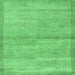 Square Machine Washable Abstract Emerald Green Modern Area Rugs, wshabs4290emgrn