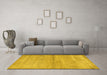 Machine Washable Abstract Yellow Modern Rug in a Living Room, wshabs4290yw