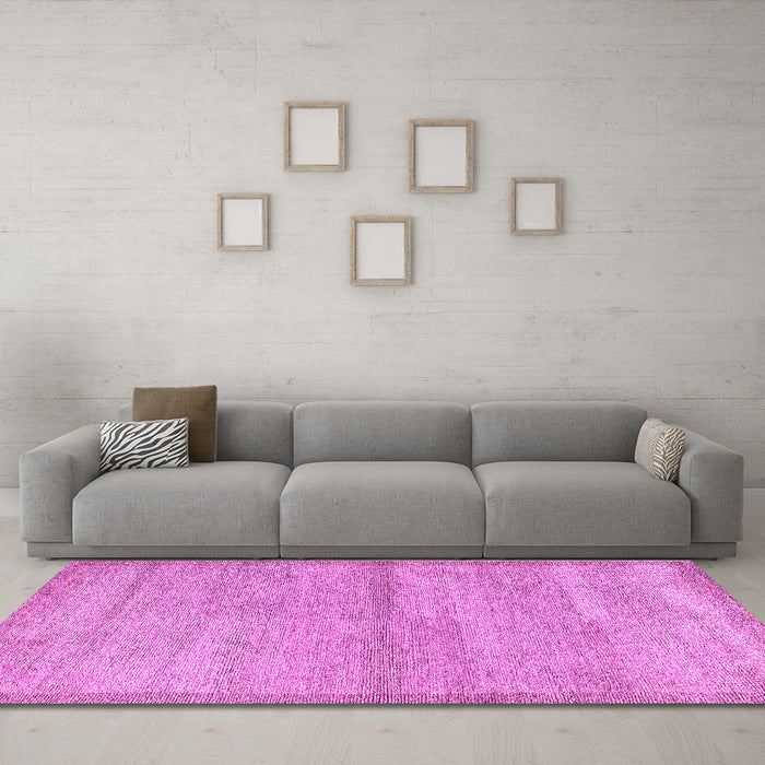 Machine Washable Abstract Purple Modern Area Rugs in a Living Room, wshabs4290pur