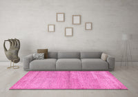 Machine Washable Abstract Pink Modern Rug, wshabs4290pnk