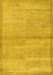 Machine Washable Abstract Yellow Modern Rug, wshabs4290yw