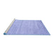 Sideview of Machine Washable Solid Blue Modern Rug, wshabs4291blu