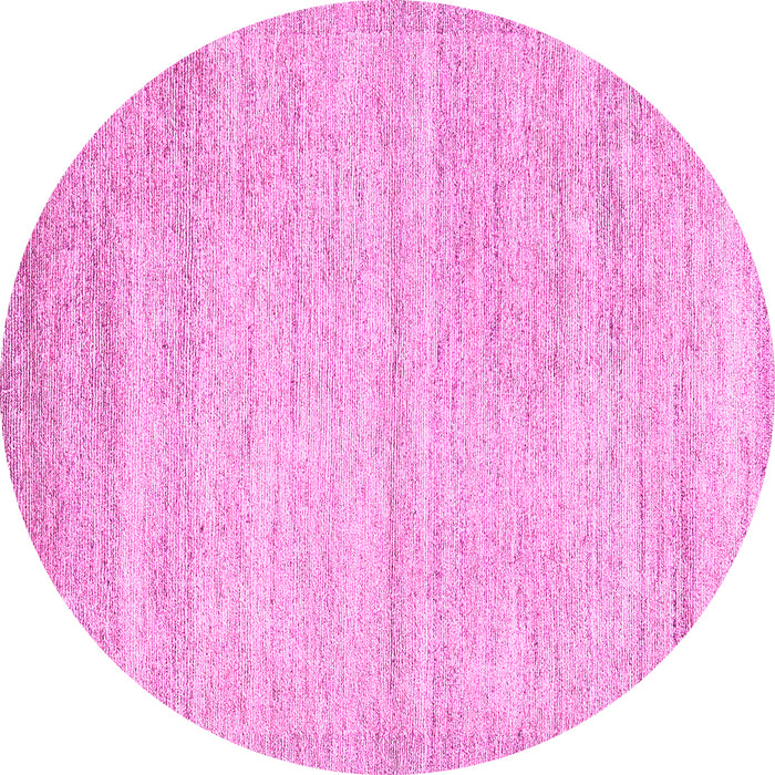 Round Solid Pink Modern Rug, abs4291pnk