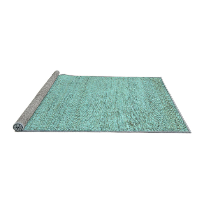 Sideview of Machine Washable Solid Light Blue Modern Rug, wshabs4291lblu