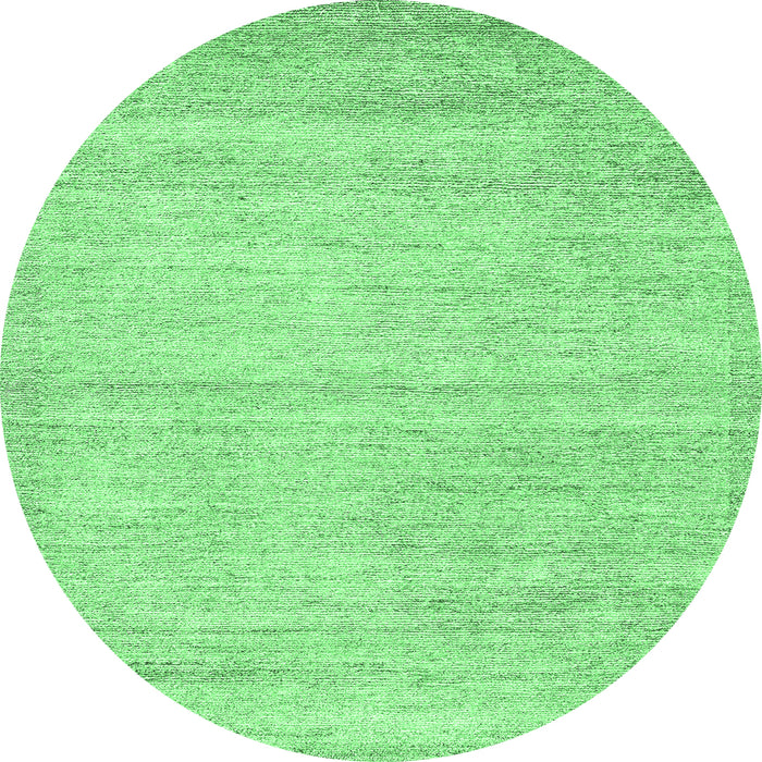 Round Solid Emerald Green Modern Rug, abs4291emgrn