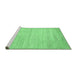 Sideview of Machine Washable Solid Emerald Green Modern Area Rugs, wshabs4291emgrn