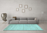 Machine Washable Solid Light Blue Modern Rug, wshabs4291lblu