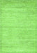 Machine Washable Solid Green Modern Area Rugs, wshabs4291grn