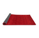 Sideview of Abstract Red Modern Rug, abs4292