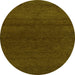 Round Abstract Green Modern Rug, abs4292grn