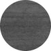 Round Abstract Gray Modern Rug, abs4292gry