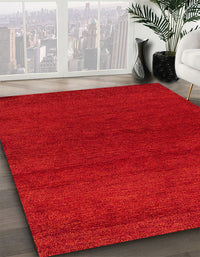 Abstract Red Modern Rug, abs4292