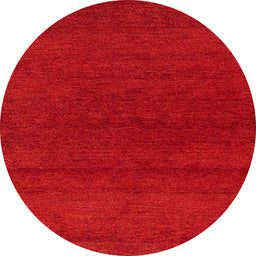 Round Abstract Red Modern Rug, abs4292