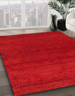 Machine Washable Abstract Red Rug in a Family Room, wshabs4292