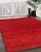 Machine Washable Abstract Red Rug in a Family Room, wshabs4292