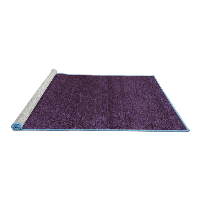 Sideview of Machine Washable Abstract Blue Modern Rug, wshabs4292blu