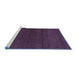 Sideview of Machine Washable Abstract Blue Modern Rug, wshabs4292blu