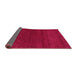 Sideview of Abstract Pink Modern Rug, abs4292pnk