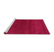 Sideview of Machine Washable Abstract Pink Modern Rug, wshabs4292pnk