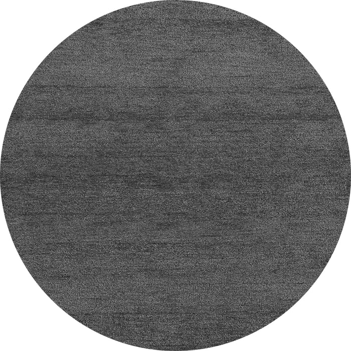 Round Machine Washable Abstract Gray Modern Rug, wshabs4292gry