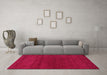 Machine Washable Abstract Pink Modern Rug in a Living Room, wshabs4292pnk