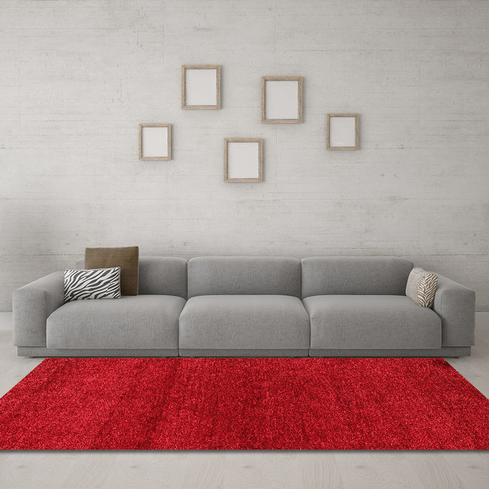 Modern Red Washable Rugs