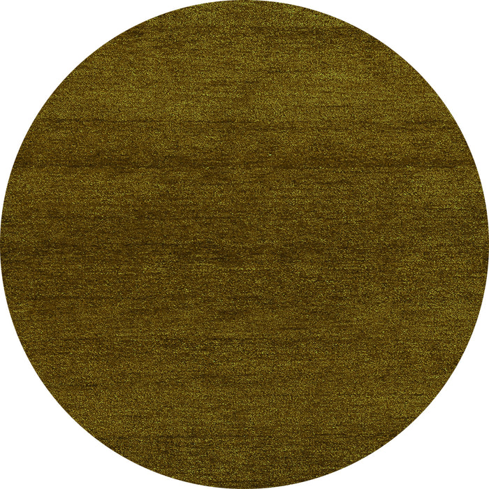 Round Machine Washable Abstract Green Modern Area Rugs, wshabs4292grn