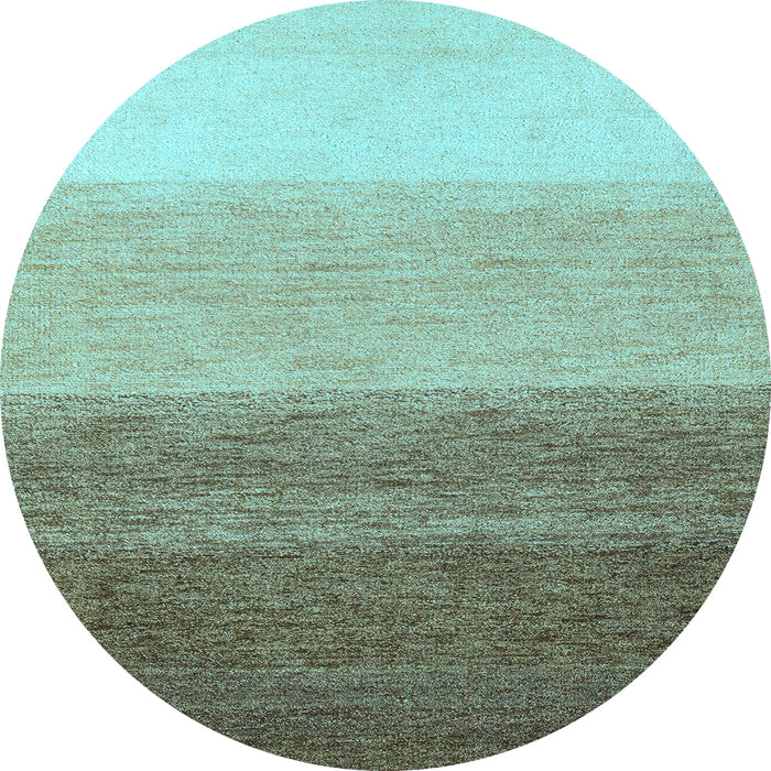 Round Abstract Light Blue Modern Rug, abs4293lblu