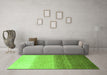 Machine Washable Abstract Green Modern Area Rugs in a Living Room,, wshabs4293grn