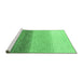 Sideview of Machine Washable Abstract Emerald Green Modern Area Rugs, wshabs4293emgrn