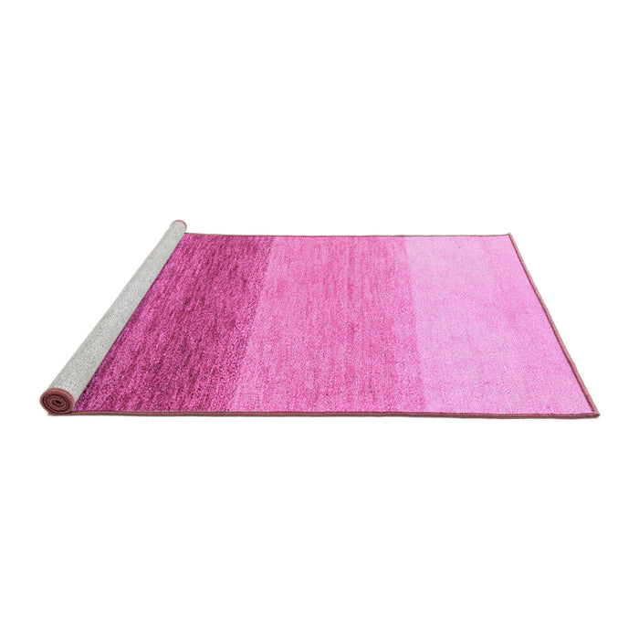 Sideview of Machine Washable Abstract Pink Modern Rug, wshabs4293pnk
