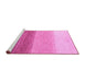 Sideview of Machine Washable Abstract Pink Modern Rug, wshabs4293pnk