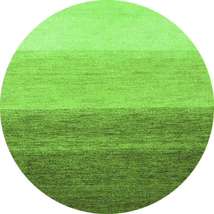 Round Abstract Green Modern Rug, abs4293grn